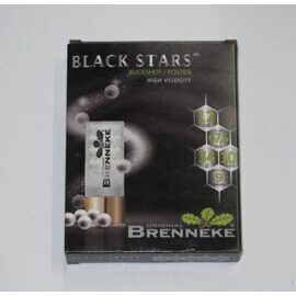 Schrotpatrone Buckshot HV, Brenneke Black Stars, Kal.12/67.5, 9p, 8,65mm, 34g