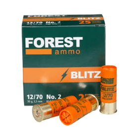 Schrotpatrone,  Blitz,  FOREST, Kal.12/70, HV 3,5mm 36g