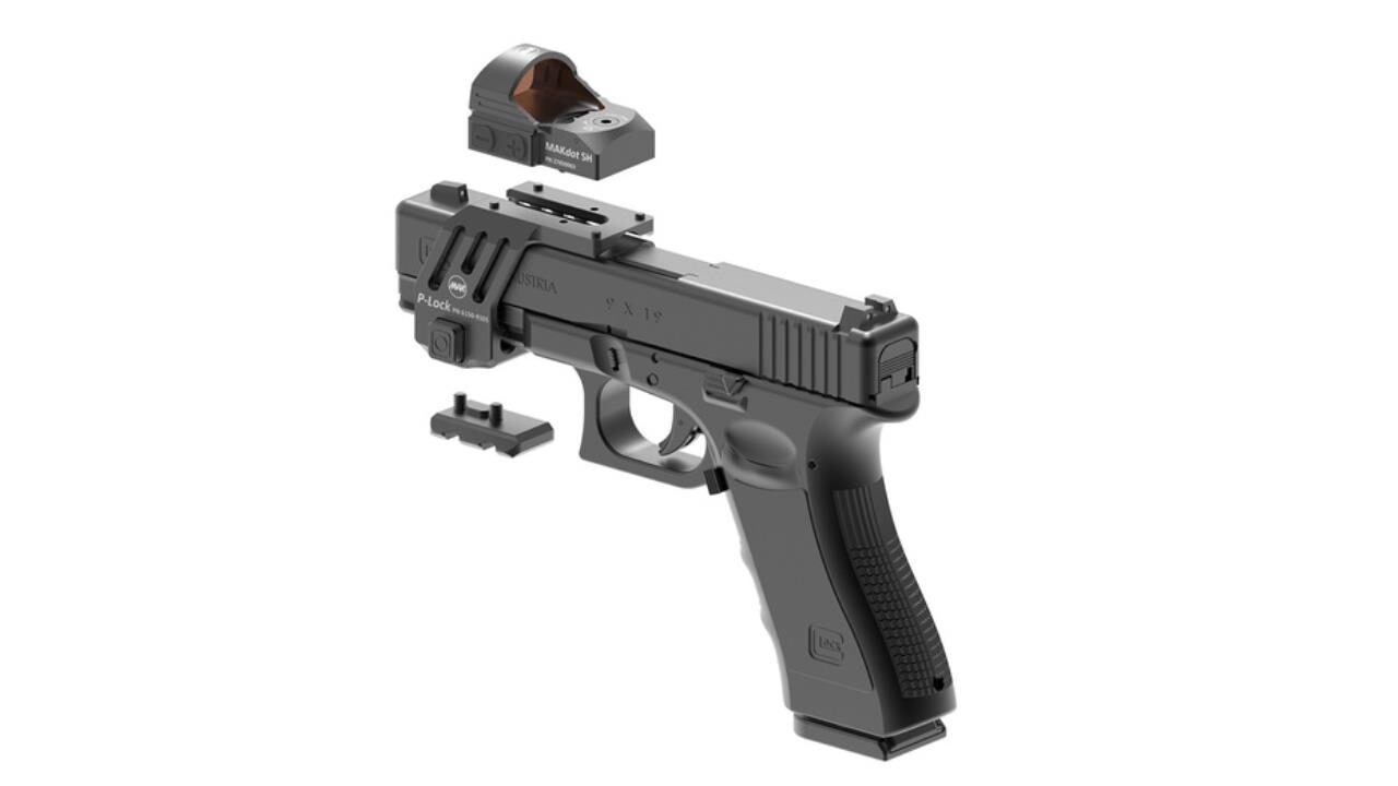 Montage, MAK PLOCK Set für Glock Gen. 5 inkl. MAKdot SH Rotpunktvisier