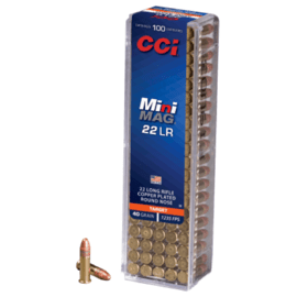 Munition, CCI 30 KK-Patrone .22lr, Mini Mag CP-RN 40gr