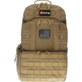 Tactical Range Backpack tall / holds 4 handguns – tan