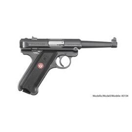 Pistole, Ruger, MARK IV™ STANDARD, 22 LR, 10-Schuss Magazin, Blued, Lauf 12 cm/4.75