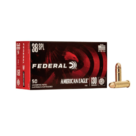 Munition, Federal American Eagle, 38 Spl, 130 GR, FMJ