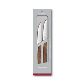 Victorinox, Swiss Modern Steakmesser-Set, 2-teilig, 12cm Nussbaum