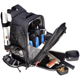 Executive Backpack w/ Cradle for 5 Handguns - Schwarz