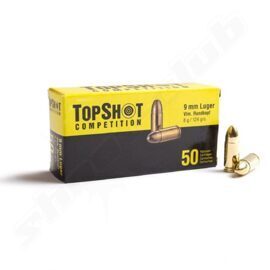 Pistolenpatronen, TOPSHOT Comp., FMJ 124grs, 8g, Kal. 9mm Luger
