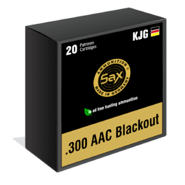 Büchsenpatronen, SAX, Kal. .300 AAC Blackout, USG 140grs, 7gr