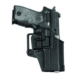 BlackHawk Pistolenholster SERPA CQC mit Sicherung zu Pistole Glock 17/22/31 schwarz matt Linkshand