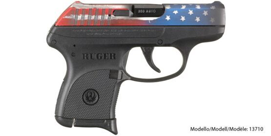 Pistole, Ruger, LCP®, 380 Auto, American Flag Cerakote, High Performance, Glass-Filled Nylon,