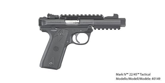 Pistole, Ruger, Mark IV 22/45 Tactical, 22LR, Black Oxide, 4.40
