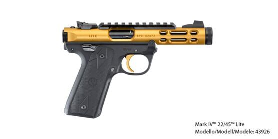 Pistole, Ruger, Mark IV 22/45 Lite, 22 LR, Gold Anodized, 4.40