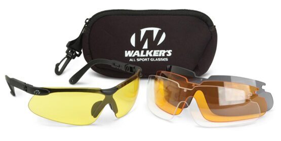 Schiessbrille, Walkers mit austauschbaren Gläsern, inkl. Etui