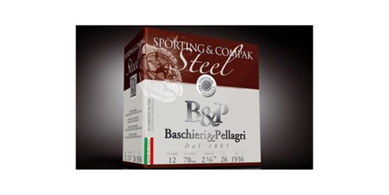 Schrotmunition, Baschieri & Pellagri Sporting & Compak Steel Photo, Kal. 12/70, 12, 26gr, 7