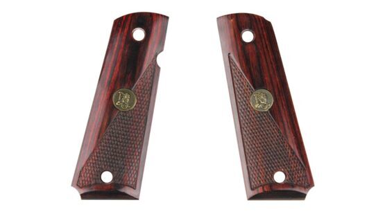 Holzgriff, Pachmayr, Custom Laminate Grip Panels Colt 1911 Half Checkered Rosewood