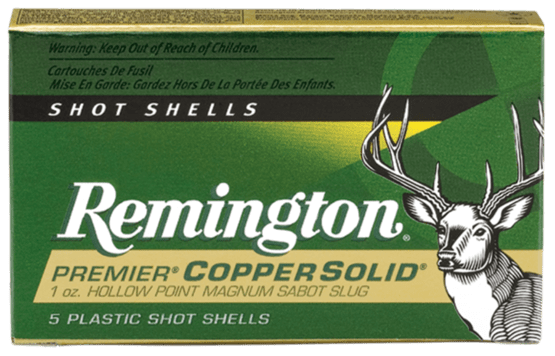 FLG-Patrone, Remington , 12/76, Premier Slug CSSS, 28.3g, Copper Solid Sabot Slug