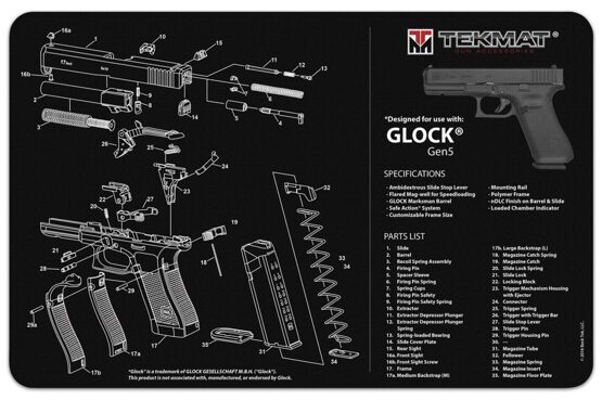 TEKMAT, Glock Gen 5 Gun Cleaning Mat, 17