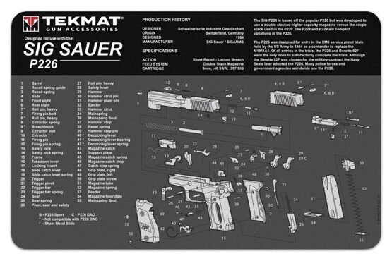 TEKMAT, Sig Sauer P226 Gun Cleaning Mat, 17