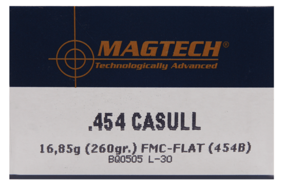 Revolverpatronen, Magtech, Kal. .454 Casull, 454B FMC-FLAT 260grains Rabais