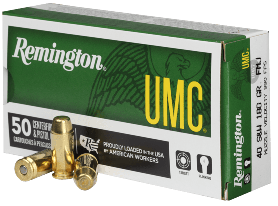 UMC FFW-Patrone, Remington, .40S&W, MC 180gr