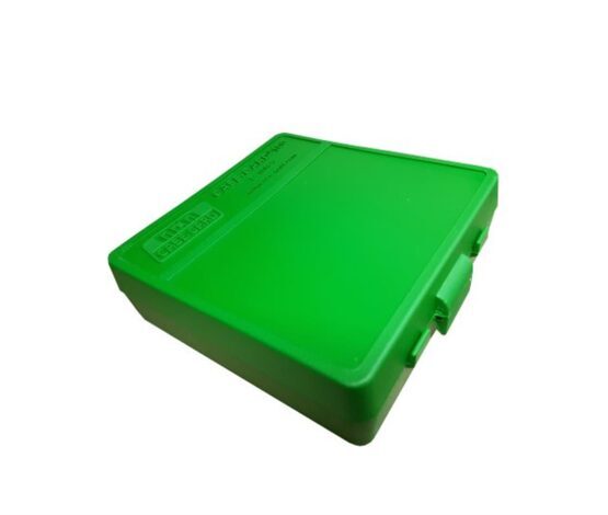 MTM Patronenbox Case-Guard 100 Rds - grün für 9mm Para