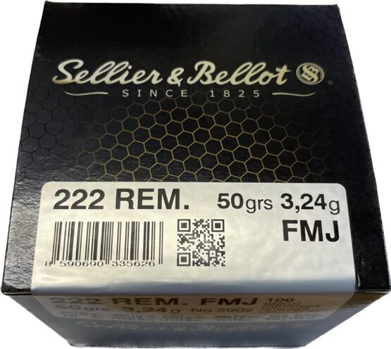 Munition. 222 Rem SB FMJ 50gr 3,24g (Bulk 800)