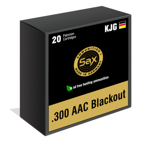 Büchsenpatronen, SAX, Kal. .300 AAC Blackout, KJG-SX, 122.5gr