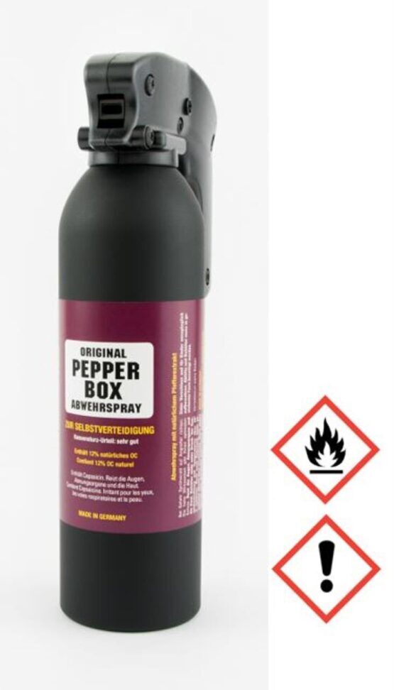 Pepper-Box Gigant 400 ml Professional, Nebel, Model mit Federdeckel Sicherung
