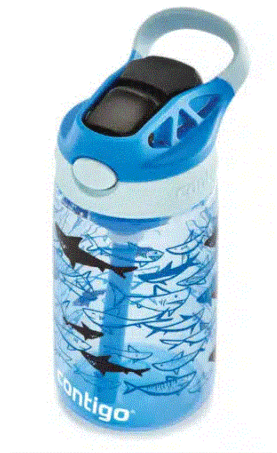 Trinkflasche, Contigo,  Kids Easy Clean Blue Sharks 420 ml